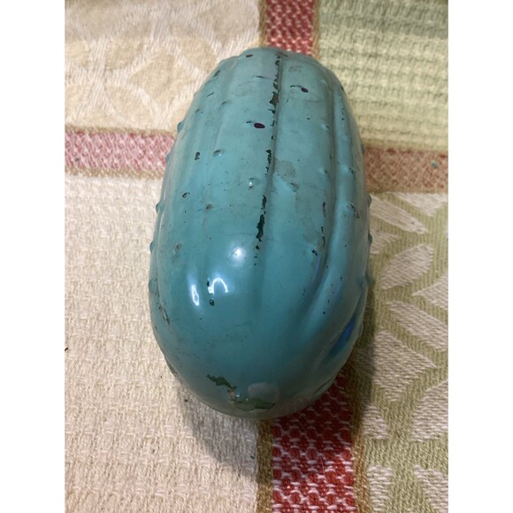 Antique USSR Painted Glass Christmas Fir-Tree Ornament Decoration Pickle - Picture 6 of 12